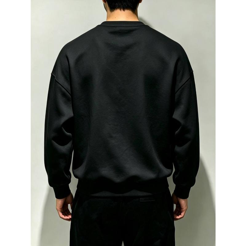 American Street Style Brooklyn NYC Punk Font Round Neck Sweatshirt, Men'S Loose Long Sleeve, Suitable for Hip-Hop, Street Outfits