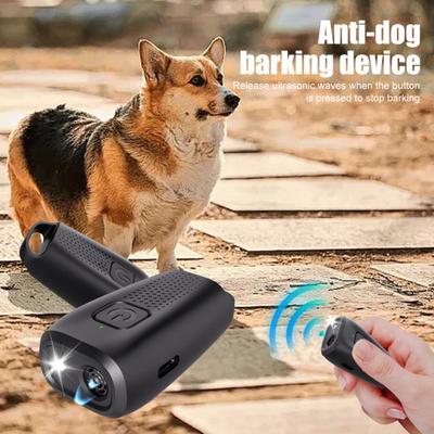 Anti-Bell-Gerät Ultraschall-Hunde-Bellabschrecker mit LED-Licht 3 in 1 Handheld Welpentrainer Bellkontrolle Hundeabwehrwerkzeug