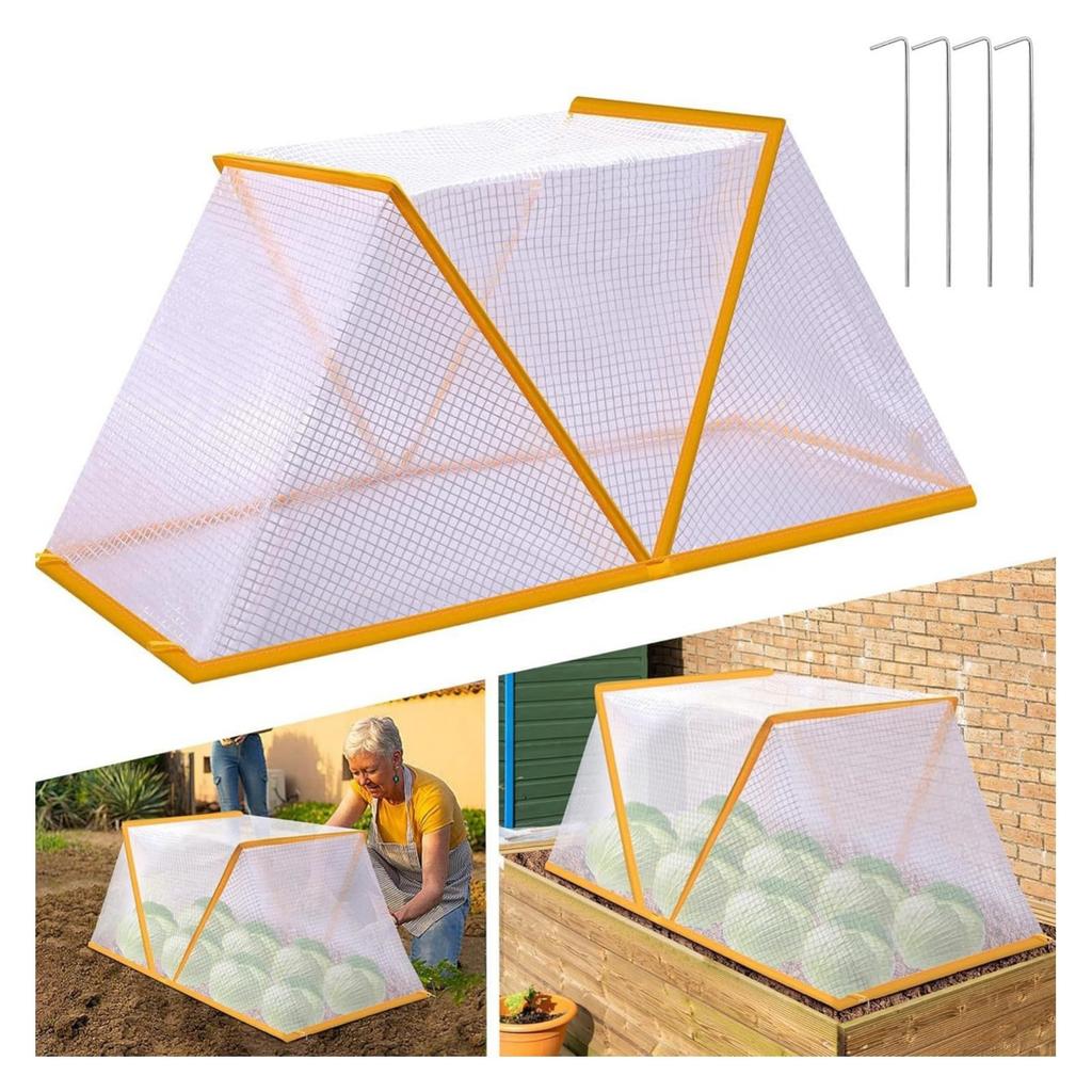 Faltbares Gewächshauszelt Transparenter Pflanzenschutz, Frost- und Tierabdeckung für Pflanzen, Wiederverwendbare Kälteschutzabdeckungen für Gemüse und Blumen