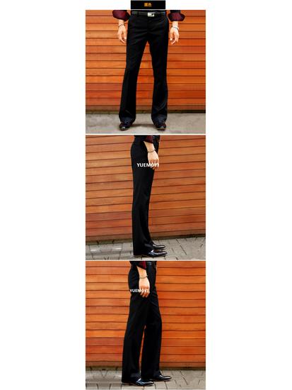 Men's Trendy Wide-Leg Flare Pants - Autumn/Winter Plus Velvet, Loose Casual Style