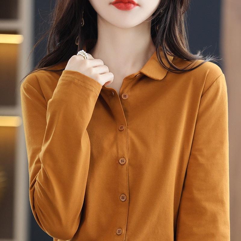 Cotton Long-sleeved Shirt Spring and Autumn Western Style Loose Shirt Fashion Women's Clothing