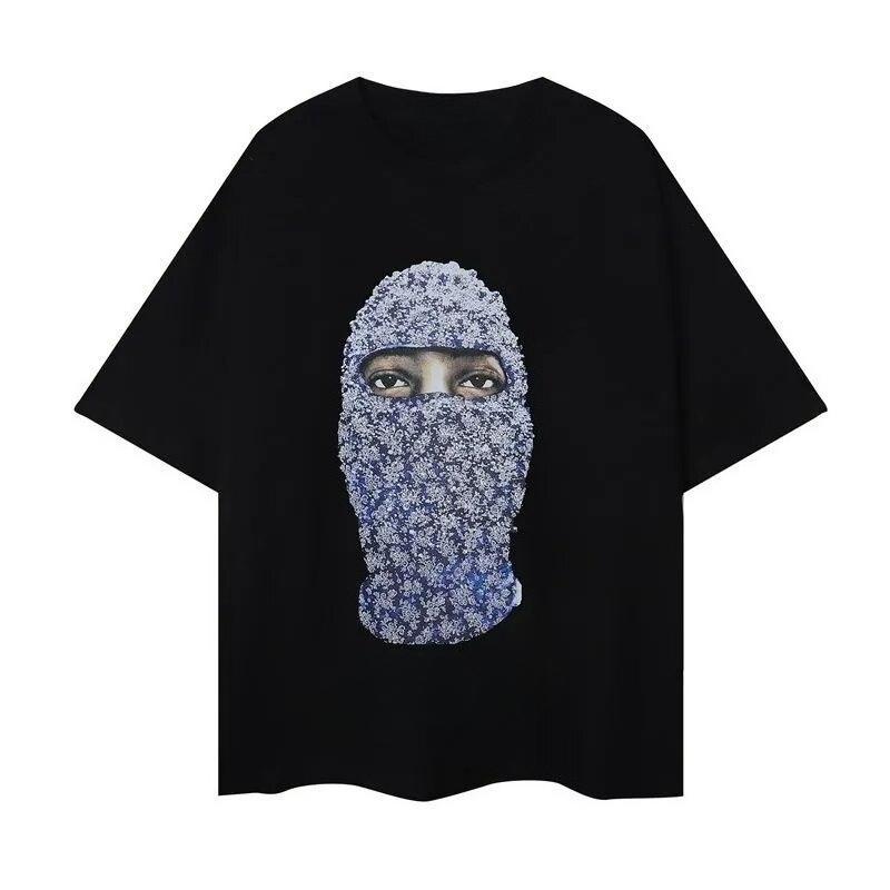 Kortärmad Ren Bomull Lös Bekväm Kortärmad Topp Maskerad Herrtryck 2025 Dam T-shirt Herr T-shirt Bokstav Casual