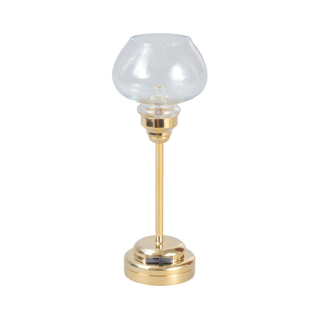 Puppenhaus Deckenleuchte im Maßstab 1:12 mit großem Glasschirm für Miniatur-Wohndekoration und realistischen Lichteffekt