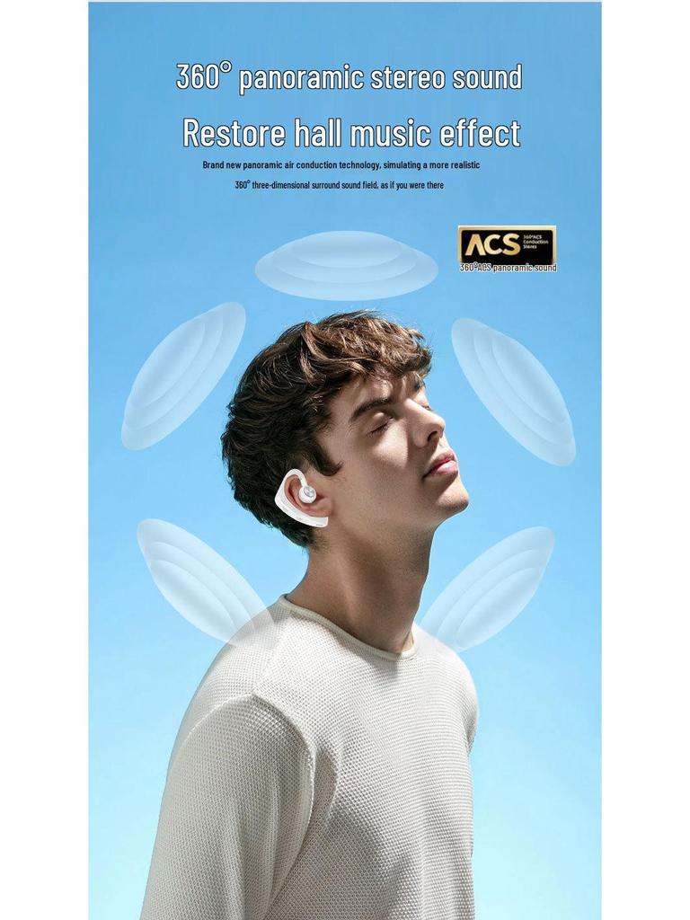V98 Bluetooth Single Ear Hanging Earphones - Non-in-ear, Sports & Business, External Sound