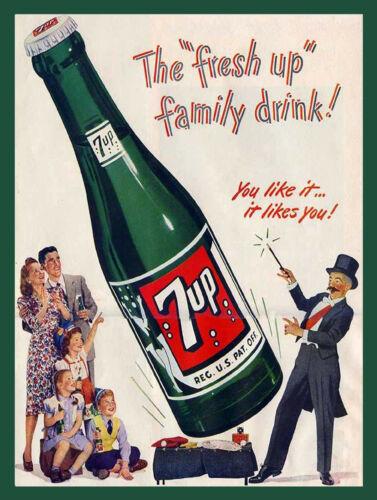 7up retro vintage style metal signplaque man cave shed barpubAluminum 30x40cm(11.8x15.7inch)