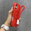 Custodia con Cinturino da Polso a Doppia Colore Magsafe per iPhone 16 15 14 13 Pro Max Plus 12 11 Cover Corazzata Rigida Magnetica con Laccetto
