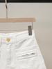 High-End Women's Autumn French Casual A-Line Cargo Pocket Zipper Shorts