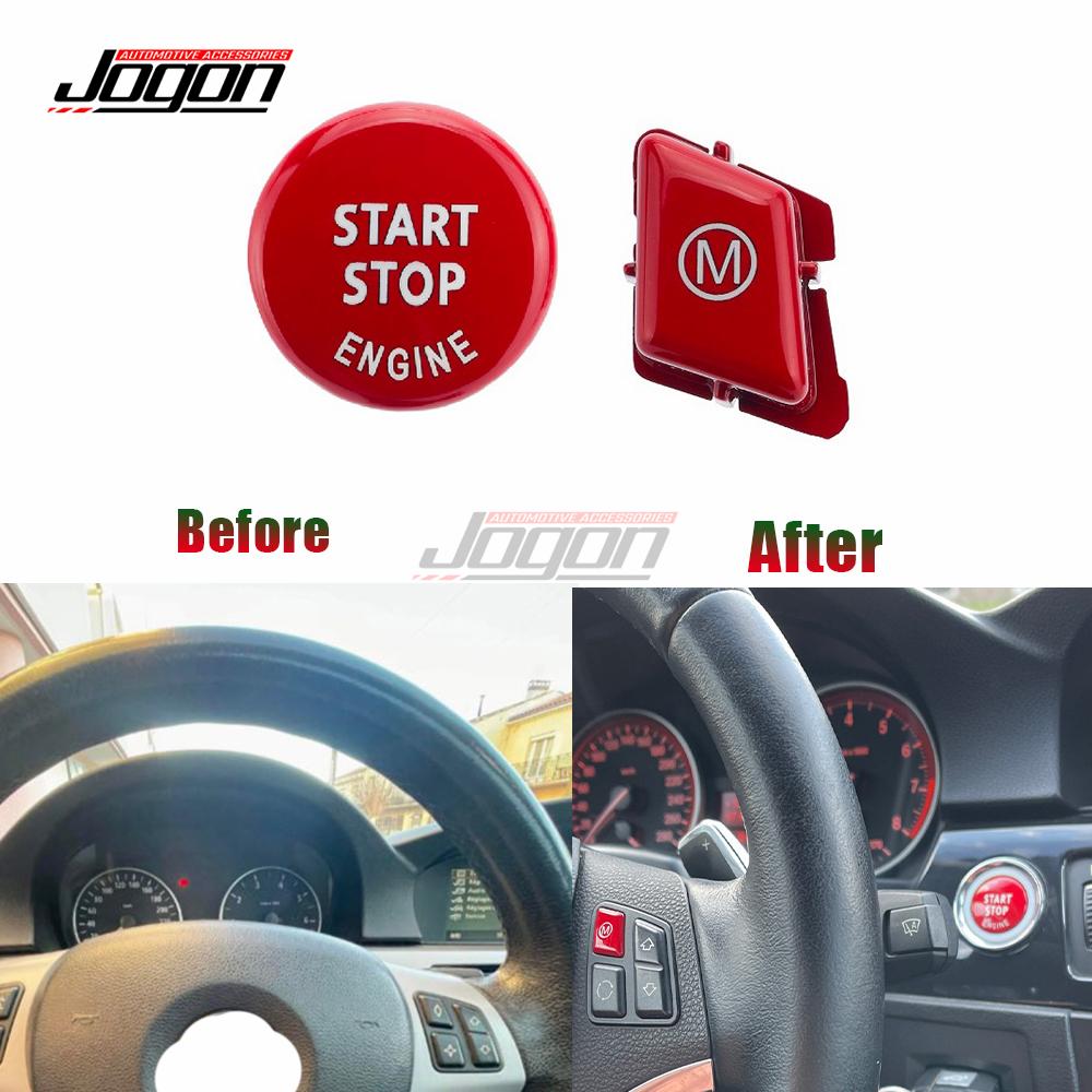 Car Engine Start Button Replace Cover Stop Switch With Steering Wheel M Button For BMW E90 E91 E92 E93 2005-2012 E87 E60 E83 E84
