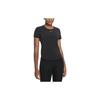 Dri-FIT UV One Luxe Solid Crew Neck Slim Fit T-Shirt Women Tops Black DD0618-010