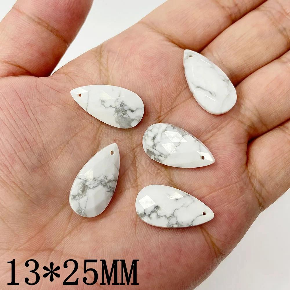 Natural Stone Amethysts Pendants Faceted Water Drop Rose Clear Quartzs for Jewelry Making Diy Necklace Earring Healing Accessory