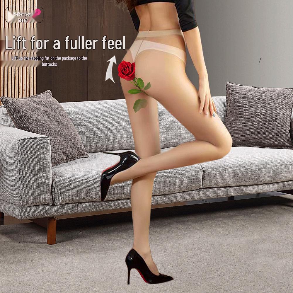 Ultra-Thin Nude & Black 10D Stockings - Summer Bare Leg Pantyhose with One-Line Crotch