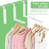 Double Folding Over Door Hooks, Portable Drying Rack for Laundry, Bathroom, Bedroom & Travel Storage ()
