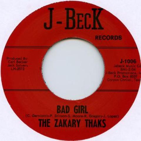 

7inch Record ZAKARY THAKS - Bad Girl / I Need You J1006 J Beck 1966 UK Rock