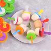 7 Holes Ice Cream Ball Maker Popsicles Molds DIY Ice Cream Silicone Mold Baby Fruit Shake Home Kitchen Accessories Tool