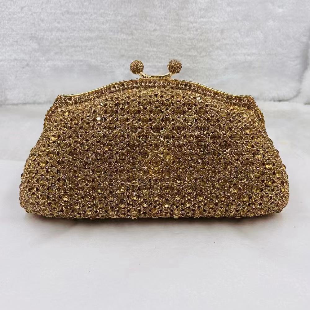 Borsa da sera in cristallo colorato Borsa a pochette con diamanti scintillanti per donna Borsa a mano di lusso con strass per matrimonio, ballo, cena, banchetto