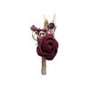 Woodland Rose Boutonnieres for Groom and Groomsmen Wedding Decoration Prom Party