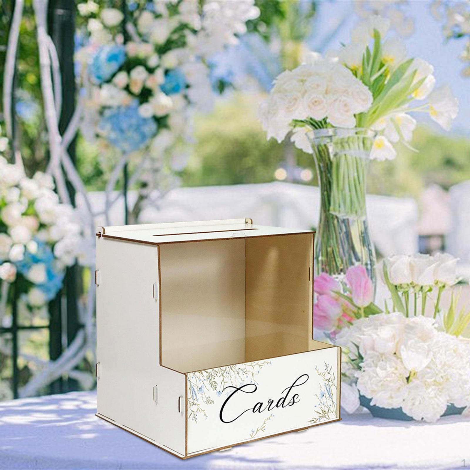 

Деревянная свадебная коробка для открыток Элегантная декоративная для денег на вечеринку, годовщину