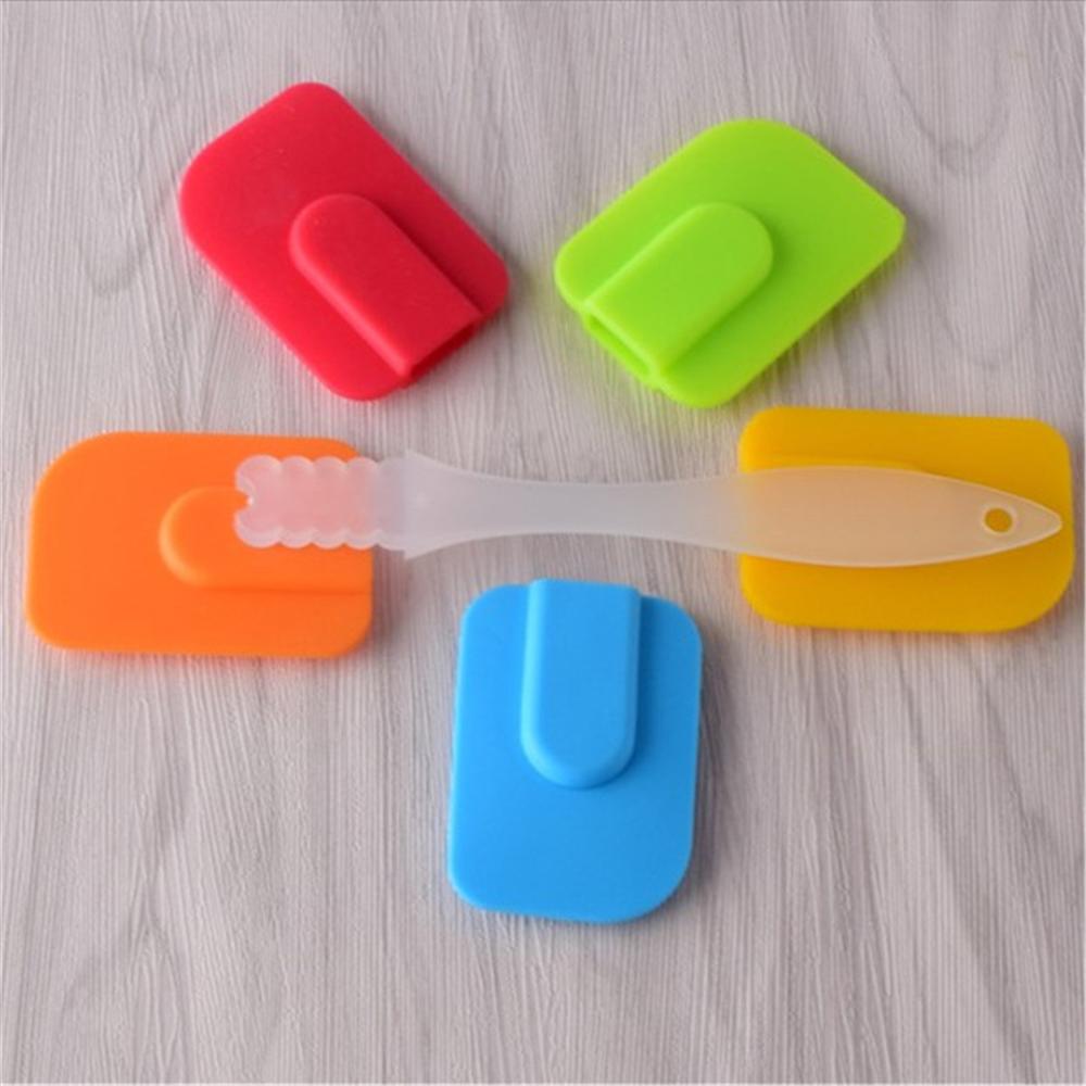 18CM Small Pastry Tools Silicone Spatula Baking Scraper Cream Butter Handled Cake Spatula Cooking Cake Brushes Kitchen Utensil