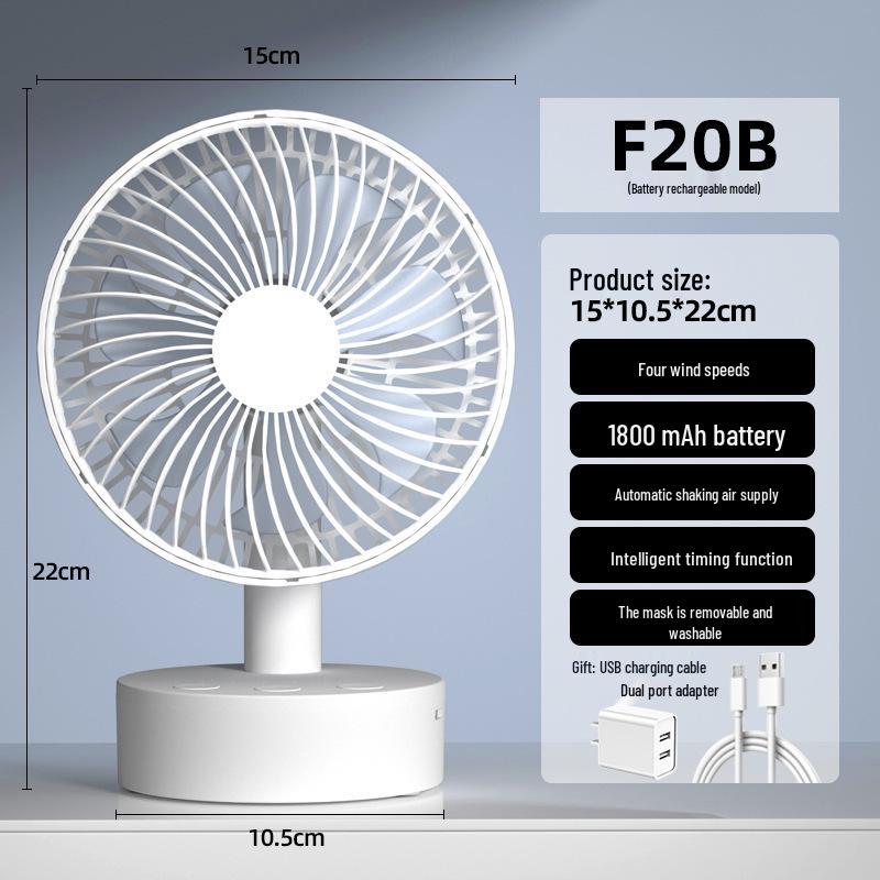 Rechargeable Portable Desktop USB Fan for Dormitory and Office Use