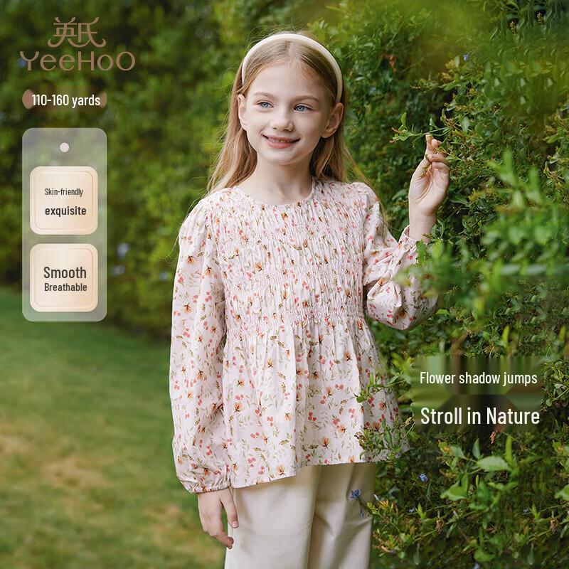 

YEEHOO Girls Floral Long Sleeve Shirt 130