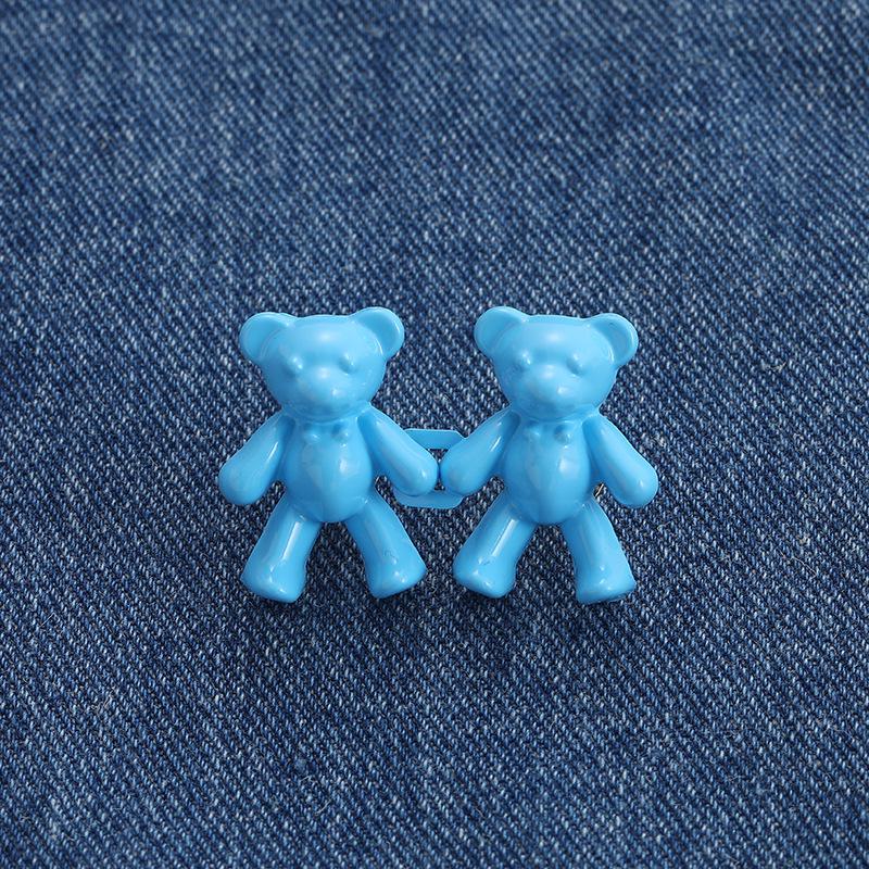 Little Bear Adjustable Waist-Cincher Jeans Button – No-Sew Detachable Buckle for Tailored Fit