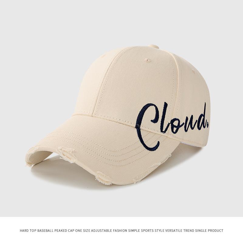 Spring and Autumn Baseball Cap Hard Top Cap Women's Large Deepened Letters Big Head Circumference Hat Men's Tide Autumn and Winter