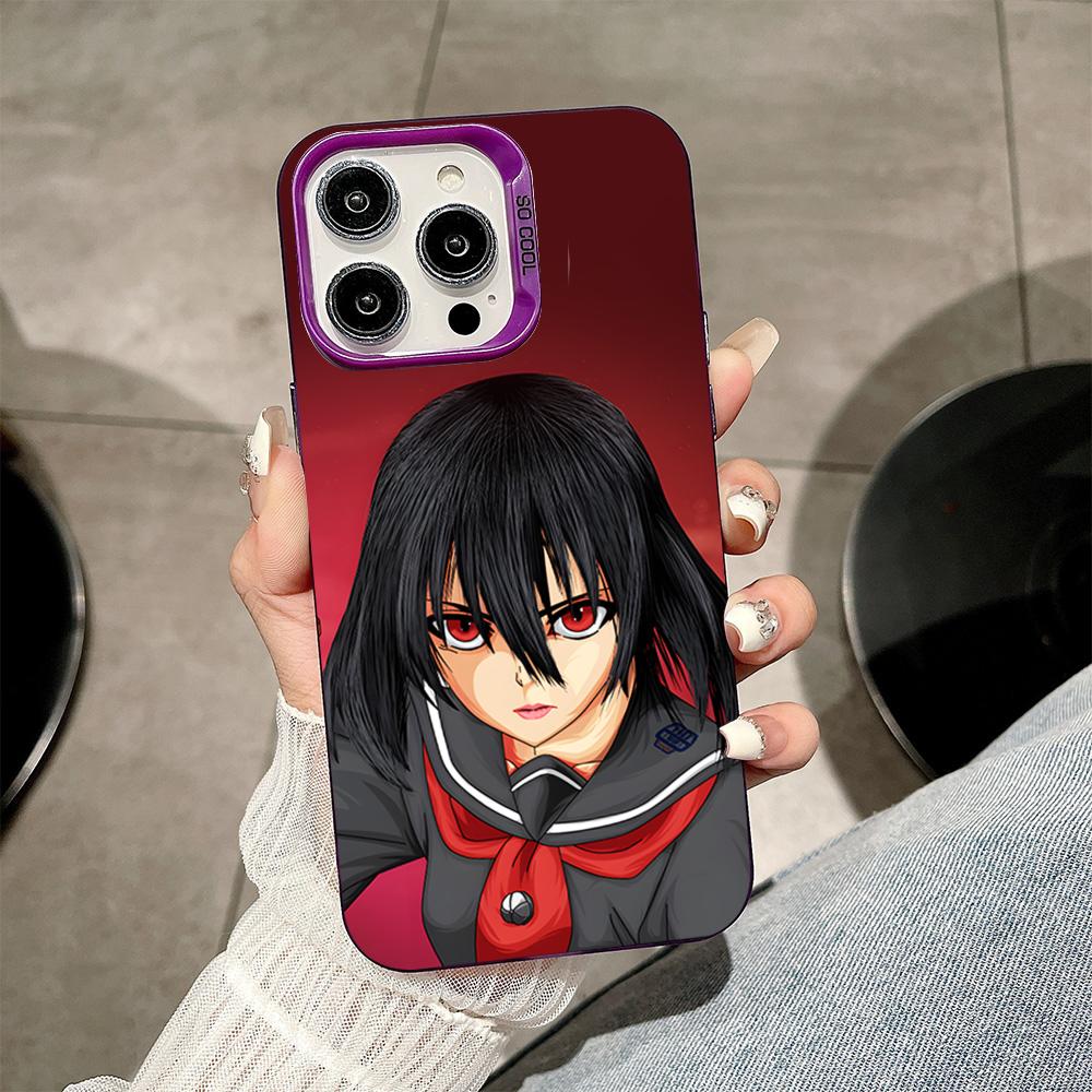 

Akame Kurome Purple Translucent Mobile Phone Case for iPhone 17 16 15 14 13 12 11 X XR XS Air Pro Max Plus Colorful Cover iPhone 13