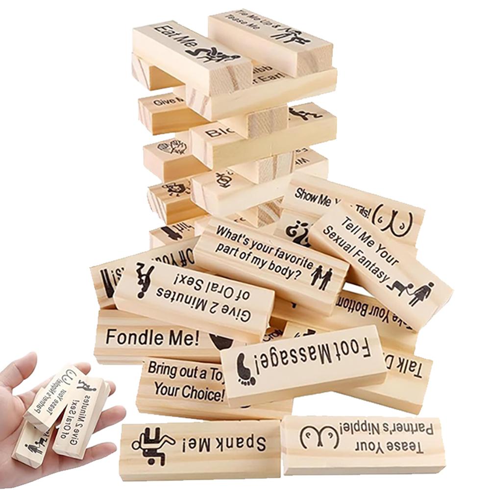 Block Tower Game Couple Activities Date Night Ideas Valentine Tumbling Tower Stacking Blocks Game For Adults Couples Night Party