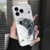Blue Ink Butterfly Phone Case for iPhone 12/13/14/15 Pro, 16 Pro Max, 17
