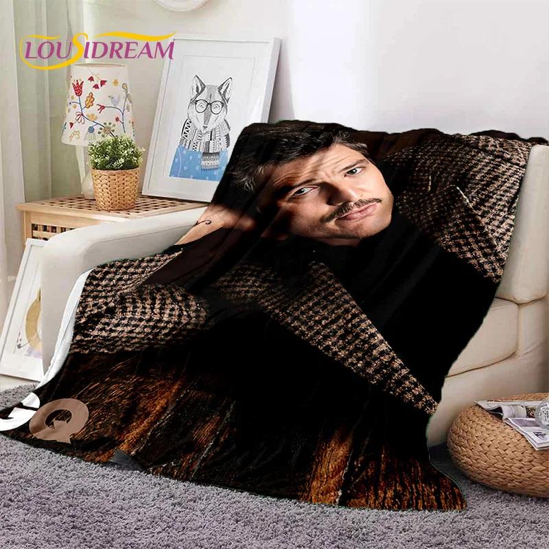 Jose Pedro Pascal Actor Star Soft Flannel Blanket for Beds Bedroom Sofa Picnic,Throw Blanket for Cover Outdoor Leisure Nap Gift