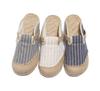 2025 Spring/Summer New Cotton Linen Striped Slippers - Fresh, Casual Design