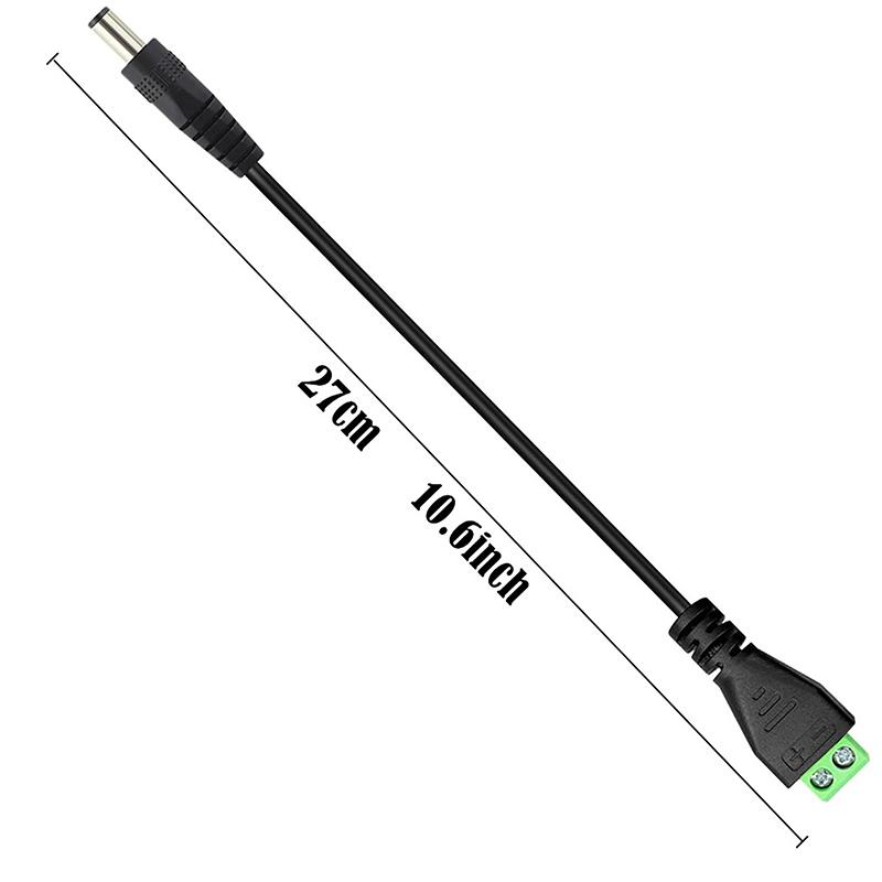 DC Strømkabel 5.5*2.1/5.5*2.5mm/3.5*1.35mm Hunn Hann Kontakt Jack Plugg Tilkobling For LED Stripe CCTV Sikkerhetskamera DVR