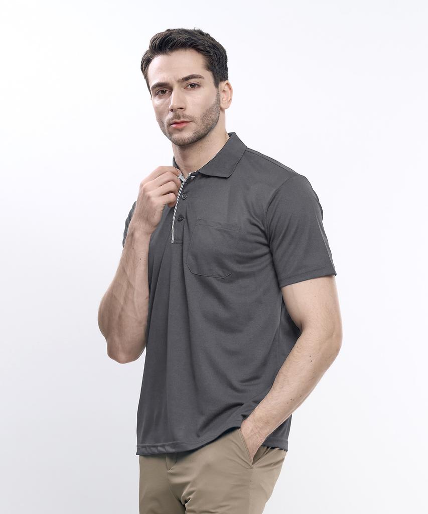 EXTRASPORTY Lighthearted Step Men'S Pk Short Sleeve Collared T-Shirt 6 Colors (Type A)