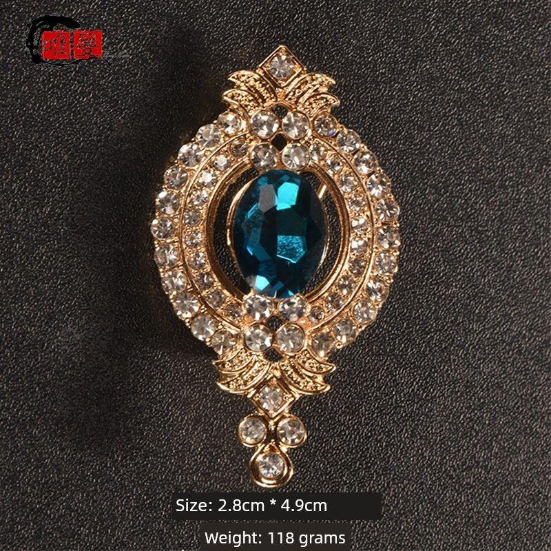

Exaggerated Crystal Wings Fashion Vintage Fixed Brooch XD9080 Gold
