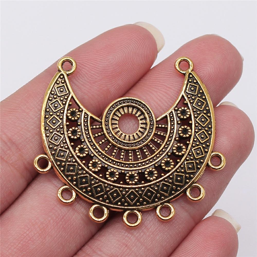 4pcs Earring Pendant For Earring Making Vintage Bohemia Earring Connector For DIY Jewelry Necklace Earrings Making Finding