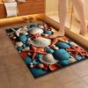 Home Floor Mat With 3D Pattern Non Slip Bath Shower Mat Water Absorbent Mat For Bathroom And Doorway Expandable Flower Rug