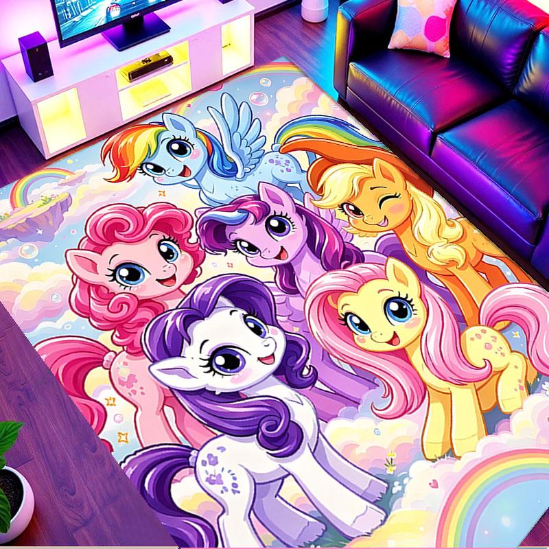 My Little Pony Print Rug, Washable Floor Carpet, For Entryway Dorm Laundry Room Office Study, Home Decor Birthday Christmas Gift