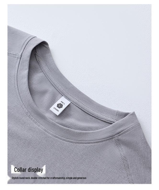 Camiseta de Algodón Unisex Transpirable de Secado Rápido, con Agujeros Laterales Respirables, Cuello Redondo, Manga Corta para Deportes al Aire Libre y Uso Casual