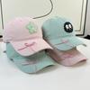 Embroidered Love Girl Baseball Cap Casual and Versatile Cute Face Showing Small Soft Top Baseball Cap Curved Brim
