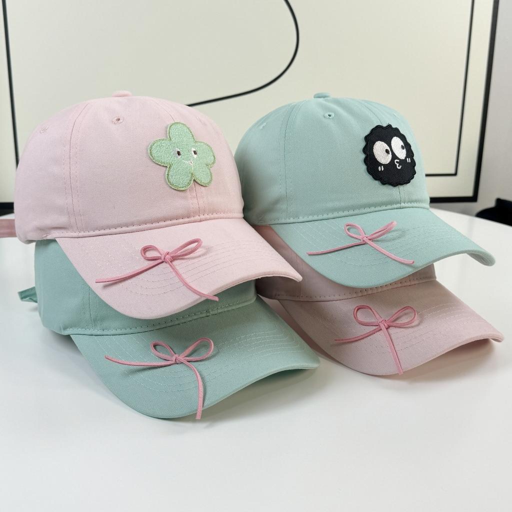 Embroidered Love Girl Baseball Cap Casual and Versatile Cute Face Showing Small Soft Top Baseball Cap Curved Brim
