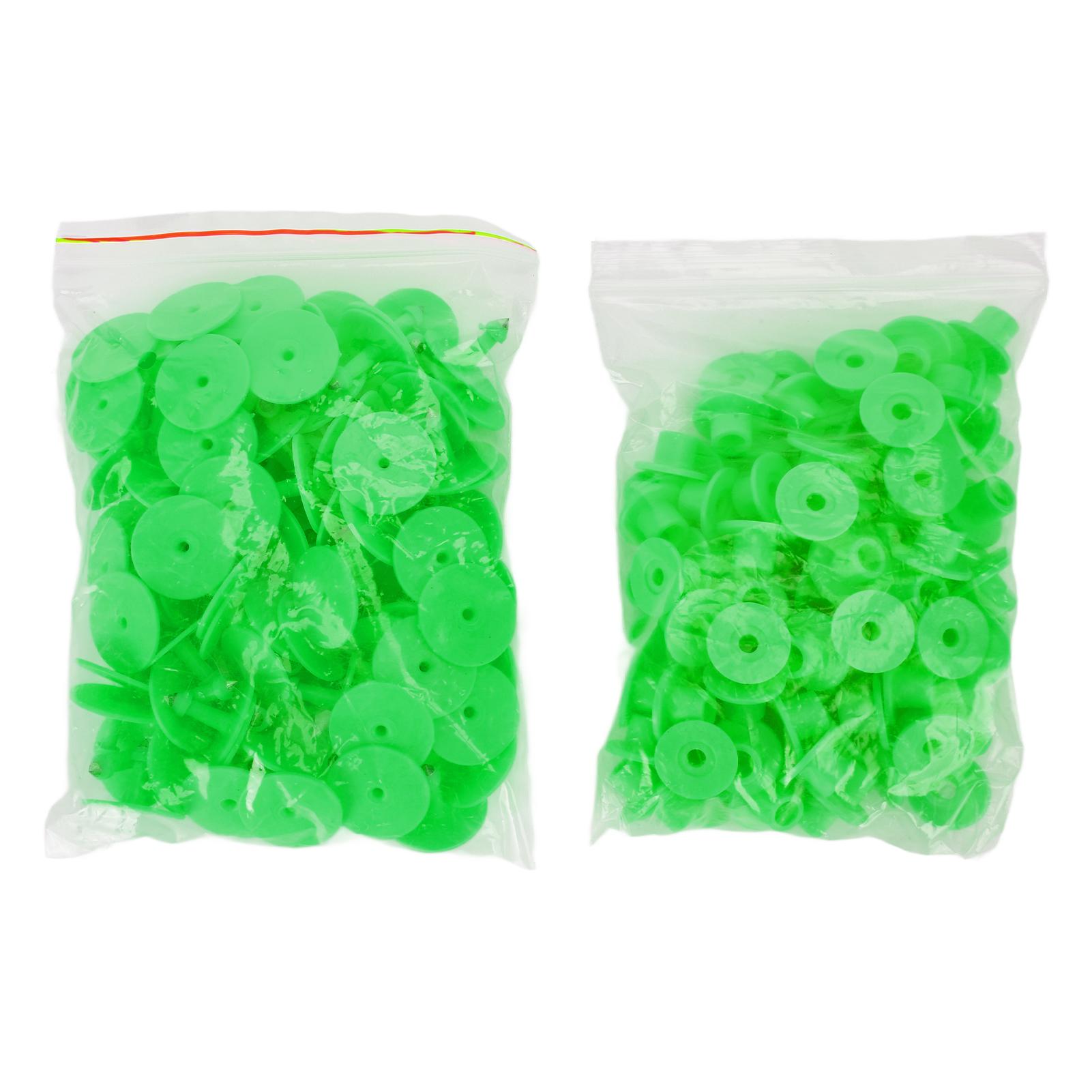 

100PCS Animal Round Ear Tags Easy to Distinguish and Use Number Livestock Ear TagsOrange зелений