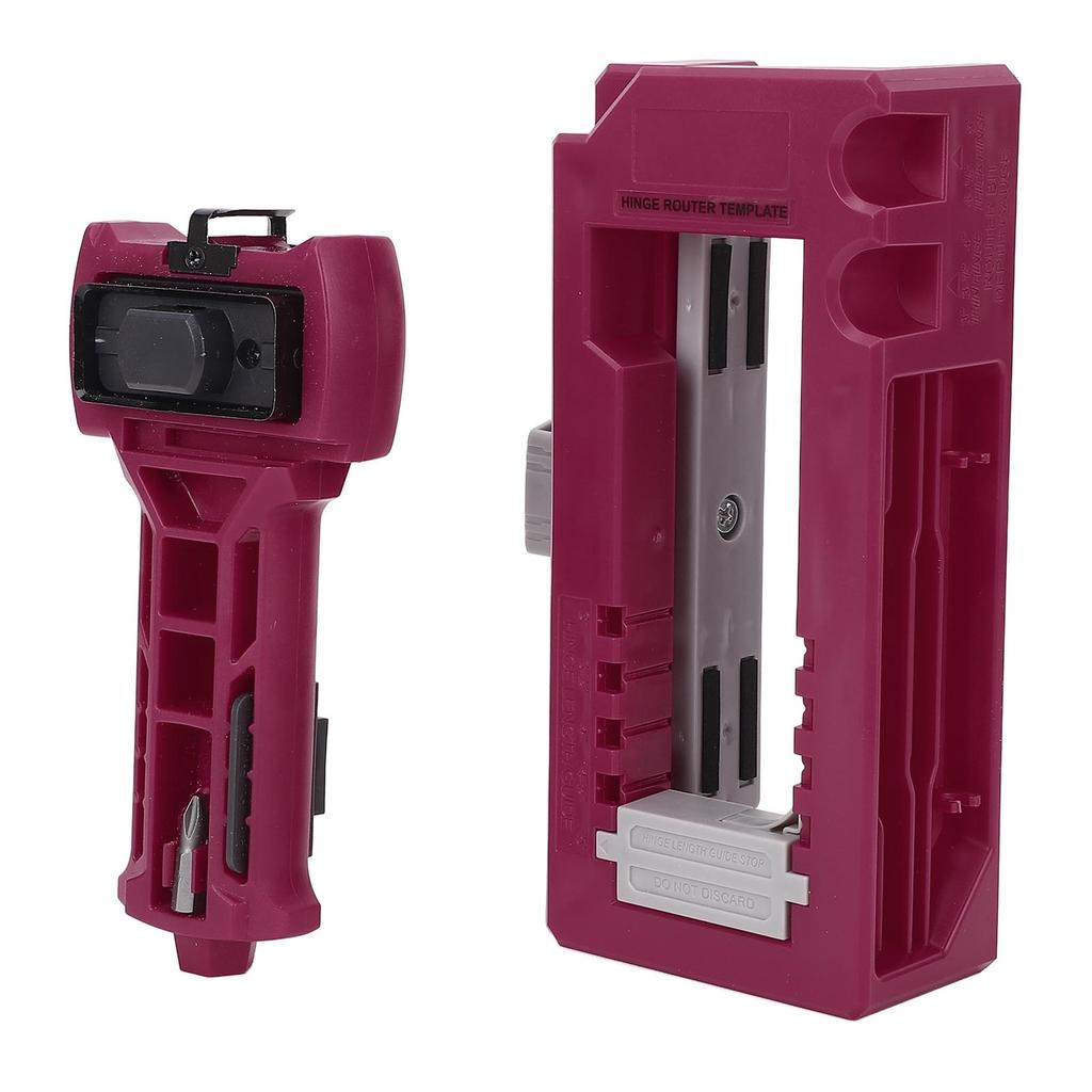 Door Hinge and Latch Installation Kit Plastic Red Accurate Door Hinge Mortiser Template for 1 38in