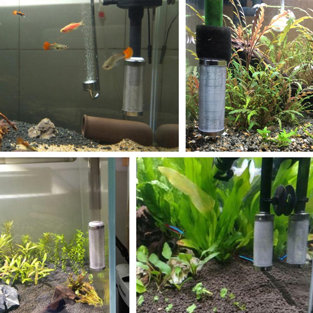 Aquarium Pre-Filter Inlet Intake Filter Cover Guard Strainer Stainless Steel Mesh Net for Fish Shrimp