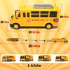 Mercs-X School Bus Toy Car Toy with Storage Case Racing Car Mini Car Set Transformable Bus with Ramp Race Track Boys Indoor Play Birthday Present