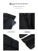 2025 Autumn Women's High Waist Black Wide-Leg Pants - Advanced Drape Korean Style Casual Petite Fit