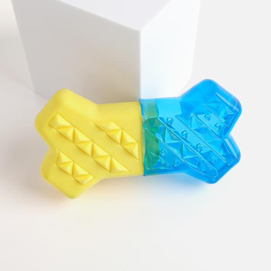 Summer Pet Cooling Chew Toy Freezable Textured Ring Shark Bone Ice Stick Cube Puppy Toy Water Filling Dog Teeth Cleaning Toy
