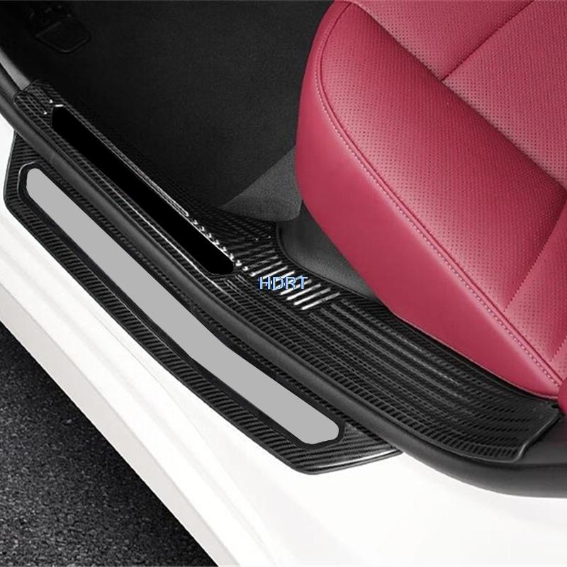 Accessories Door Sill Scuff Plate Cover Welcome Pedal Threshold Guard Protector Decoration Sticker For BMW 5 Series G60 2024 +