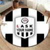 Ask Name Badge Custom Name Round Area Rug Carpet Rug For Living Room Bedroom Sofa Playroom Decor Nonslip Floor Mat