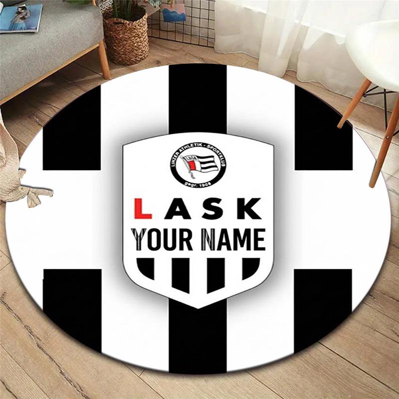 Ask Name Badge Custom Name Round Area Rug Carpet Rug For Living Room Bedroom Sofa Playroom Decor Nonslip Floor Mat