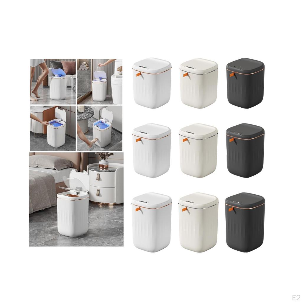 Automatic Garbage Can, Electric Bin with Lid, Bathroom Trash Cans Lids for Kitchen,